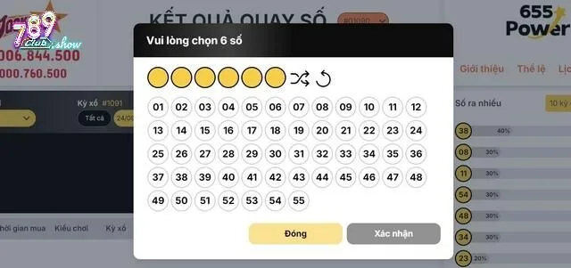 Các bước chơi keno