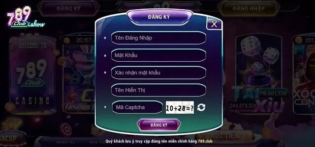 Form đăng ký tài khoản